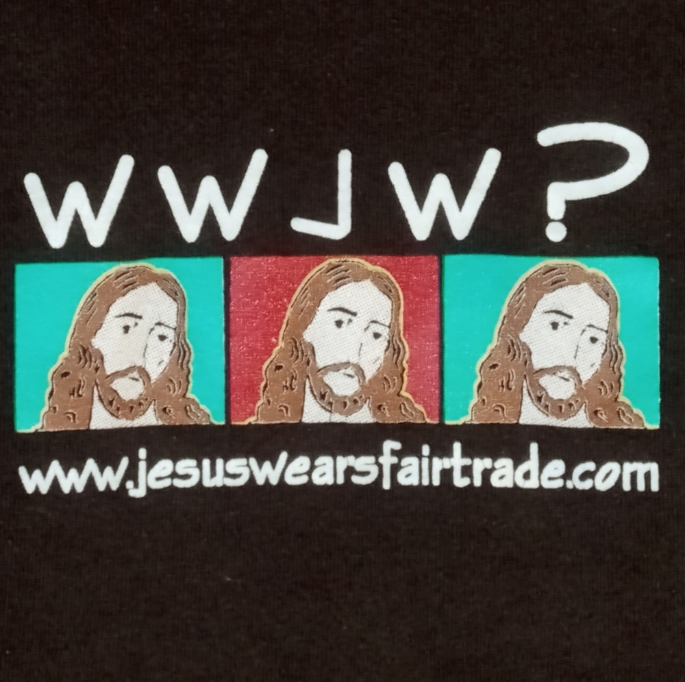 rare Jesus Christ Wear Fairtade WWJW t shirt God